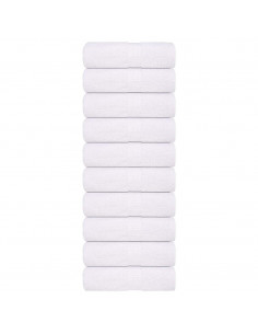 Asciugamani Ospiti 10 pz Bianco 30x50 cm 360 g/m² 100% Cotone