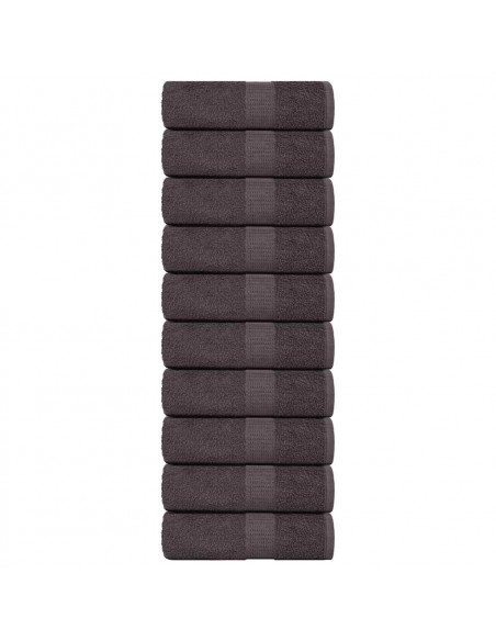 Asciugamani Ospiti 10 pz Antracite 30x50cm 360 g/m² 100% Cotone
