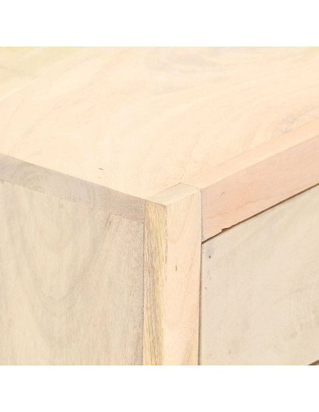 Comodino Oro 40x30x50 cm in Legno Massello di Mango