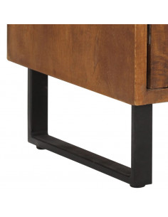 Comodino 40x30x50 cm in Legno Massello di Mango