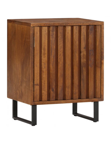 Comodino 40x30x50 cm in Legno Massello di Mango