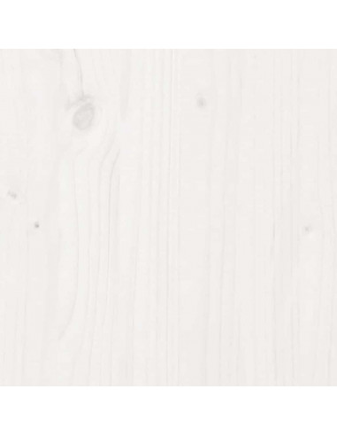 Credenza Bianca 89x34x116,5 cm in Legno Massello di Pino