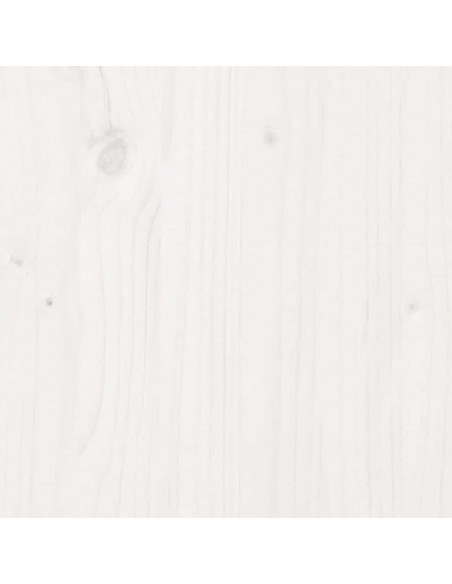 Credenza Bianca 89x34x116,5 cm in Legno Massello di Pino