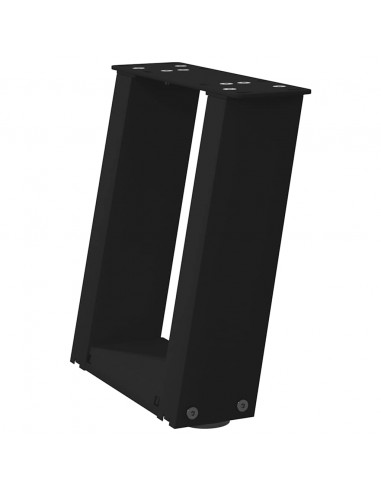 Gambe Tavolino da Caffè a U 2 pz Nero 30x(30-31) cm in Acciaio