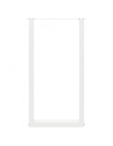 Gambe per tavolo da bar a forma di U 2 pz bianche 50x(90-91) cm in acciaio