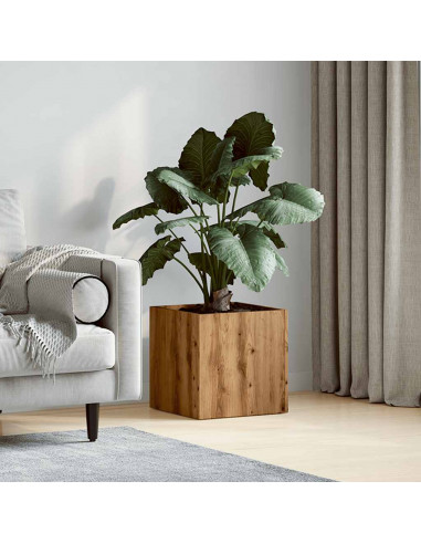 Fioriera Rovere Artigianale 40x40x40 cm in Legno Multistrato