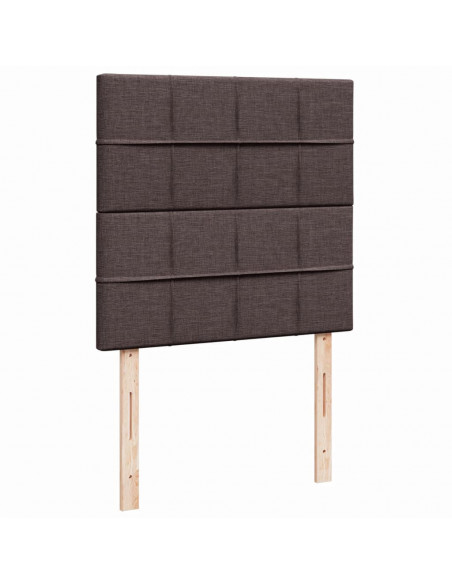 Giroletto a Molle con Materasso Marrone Scuro 90x200 cm Tessuto