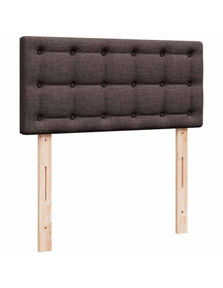 Giroletto a Molle con Materasso Marrone Scuro 90x200 cm Tessuto
