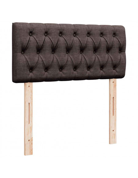 Giroletto a Molle con Materasso Marrone Scuro 90x200 cm Tessuto
