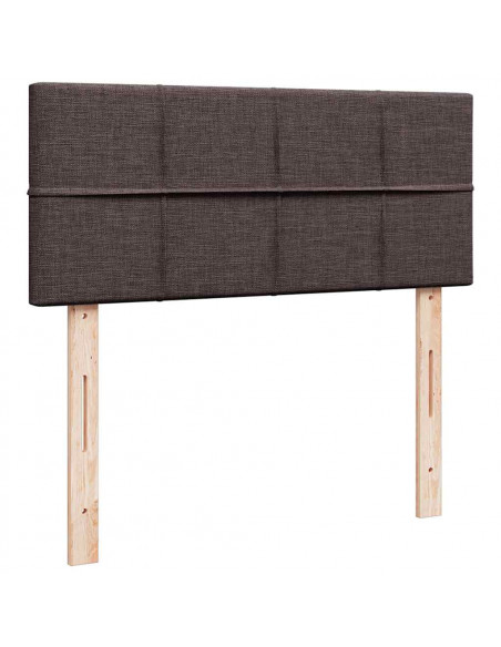 Giroletto a Molle con Materasso Marrone Scuro 90x200 cm Tessuto
