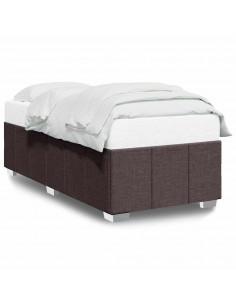 Giroletto senza Materasso Marrone Scuro 90x200 cm Tessuto