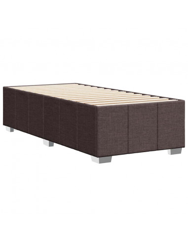 Giroletto senza Materasso Marrone Scuro 90x200 cm Tessuto