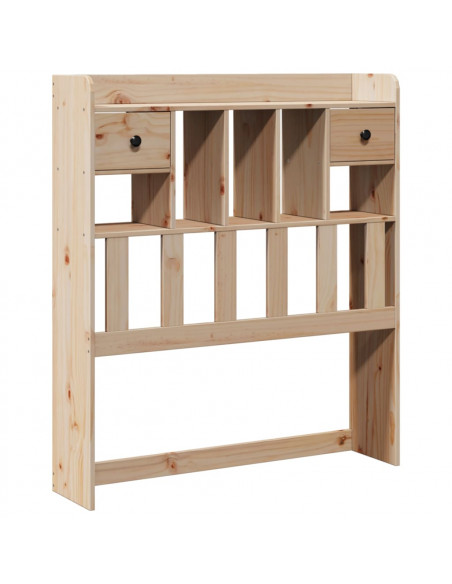 Letto Libreria senza Materasso 90x200 cm Legno Massello Pino