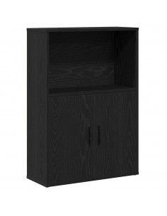 Libreria Rovere Nero 60x24x85 cm in Legno Multistrato