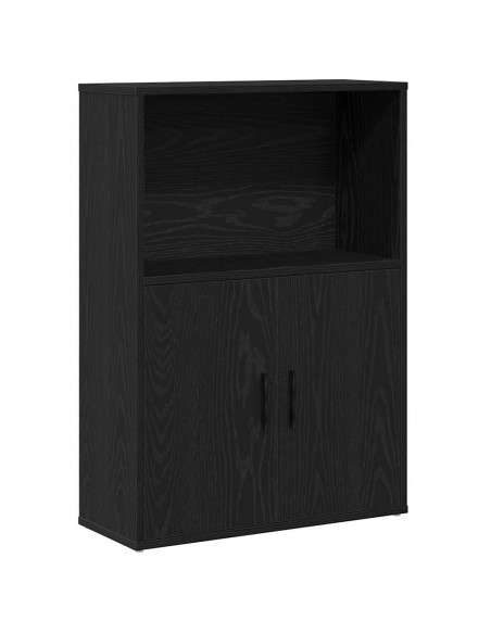 Libreria Rovere Nero 60x24x85 cm in Legno Multistrato