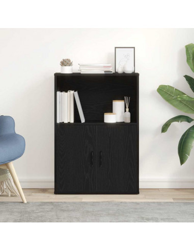 Libreria Rovere Nero 60x24x85 cm in Legno Multistrato