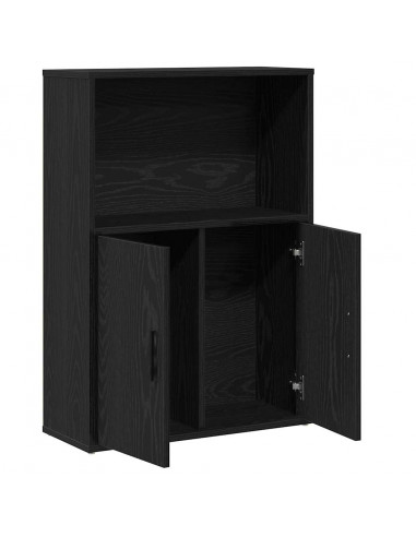 Libreria Rovere Nero 60x24x85 cm in Legno Multistrato