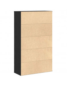 Libreria Rovere Nero 60x24x101,5 cm in Legno Multistrato