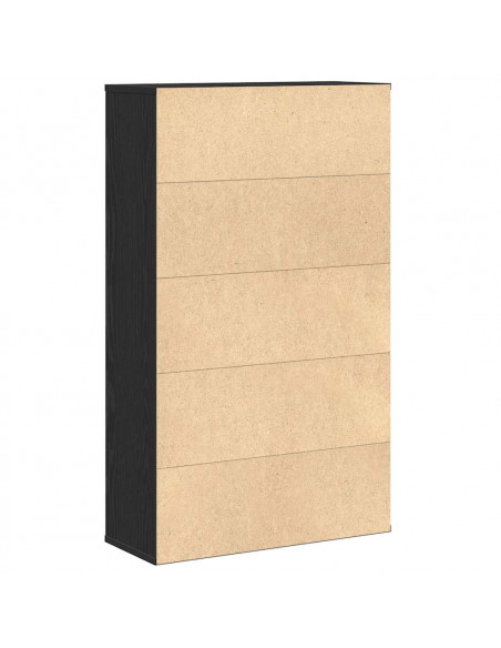 Libreria Rovere Nero 60x24x101,5 cm in Legno Multistrato