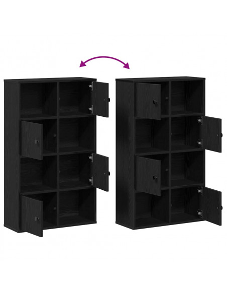 Libreria Rovere Nero 60x24x101,5 cm in Legno Multistrato
