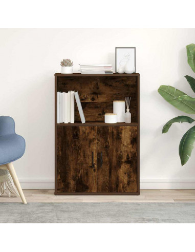 Libreria Rovere Fumo 60x24x85 cm in Truciolato