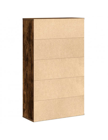 Libreria Rovere Fumo 60x24x101,5 cm in Legno Multistrato