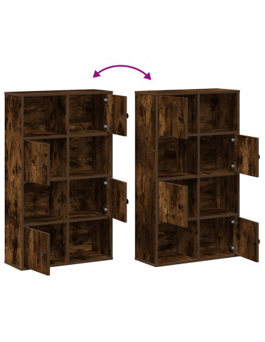 Libreria Rovere Fumo 60x24x101,5 cm in Legno Multistrato