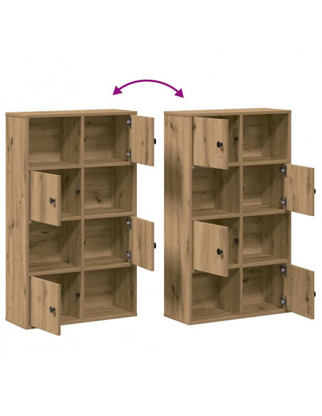 Libreria Rovere Artigianale 60x24x101,5 cm in Legno Multistrato