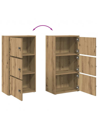 Libreria Rovere Artigianale 40x24x77 cm in Legno Multistrato