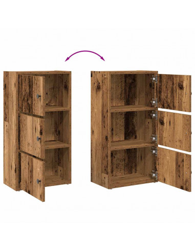 Libreria Legno Vecchio 40x24x77 cm in Truciolato