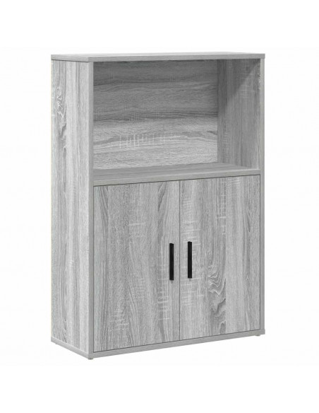 Libreria Grigio Sonoma 60x24x85 cm in Legno Multistrato