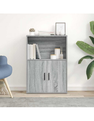 Libreria Grigio Sonoma 60x24x85 cm in Legno Multistrato