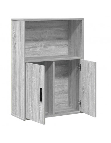 Libreria Grigio Sonoma 60x24x85 cm in Legno Multistrato