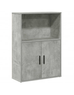 Libreria Grigio Cemento 60x24x85 cm in Legno Multistrato