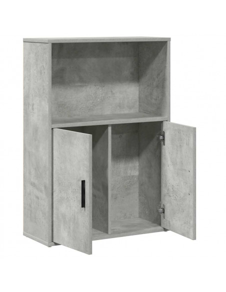 Libreria Grigio Cemento 60x24x85 cm in Legno Multistrato