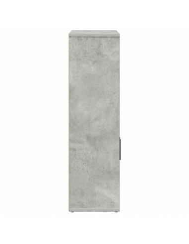 Libreria Grigio Cemento 60x24x85 cm in Legno Multistrato