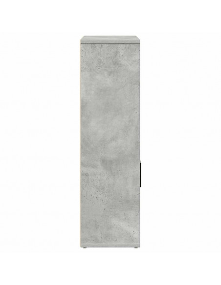 Libreria Grigio Cemento 60x24x85 cm in Legno Multistrato