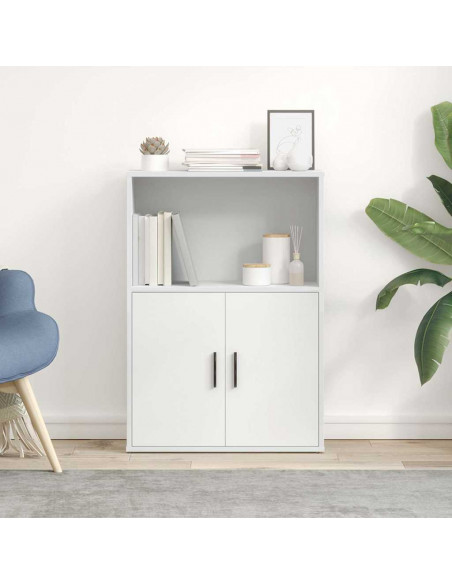 Libreria Bianca 60x24x85 cm in Legno Multistrato