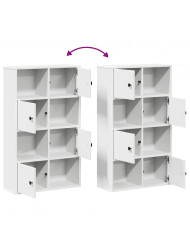 Libreria Bianca 60x24x101,5 cm in Legno Multistrato