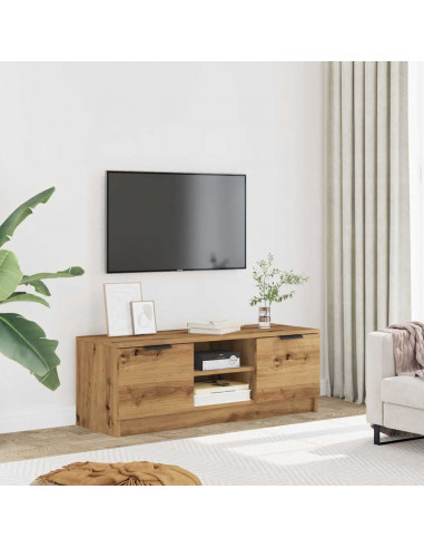Mobile TV Marrone Artigianale 102x35x36,5 cm Legno Multistrato