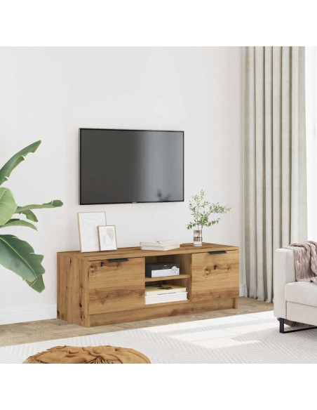 Mobile TV Marrone Artigianale 102x35x36,5 cm Legno Multistrato
