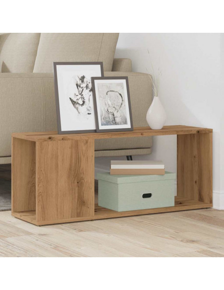 Mobile Porta TV Rovere Artigianale 80x24x32cm Legno Multistrato