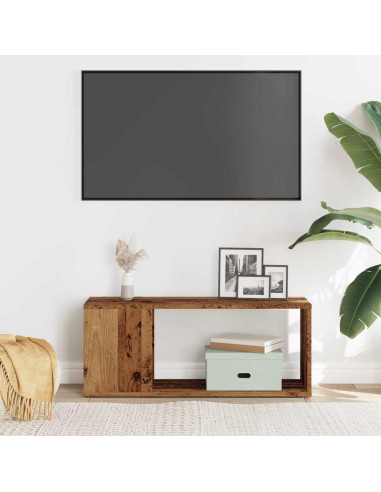 Mobile Porta TV Legno Vecchio 80x24x32 cm in Legno Multistrato
