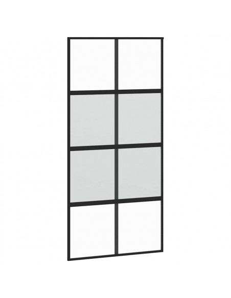 Porta Scorrevole Ferramenta 90x205 cm Vetro Temperato Alluminio
