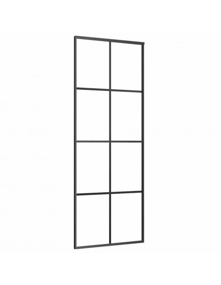 Porta Scorrevole con Ferramenta 76x205cm Vetro ESG Alluminio