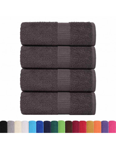 Salviette 4 pz Antracite 15x21 cm 360 g/m² 100% Cotone