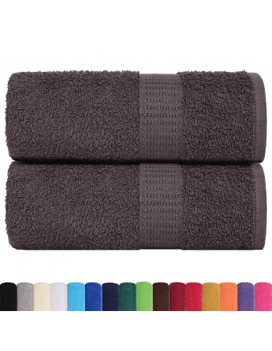 Salviette 2 pz Antracite 15x21 cm 360 g/m² 100% Cotone