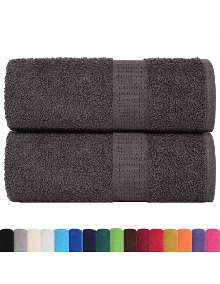 Salviette 2 pz Antracite 15x21 cm 360 g/m² 100% Cotone