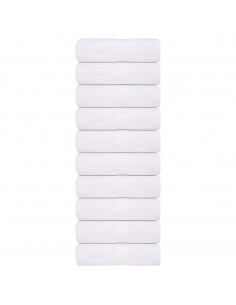 Salviette 10 pz Bianche 15x21 cm 360 g/m² 100% Cotone