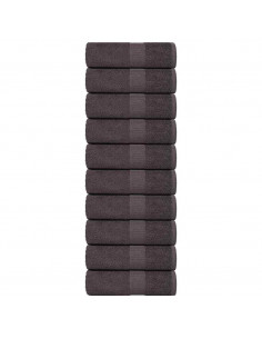 Salviette 10 pz Antracite 15x21 cm 360 g/m² 100% Cotone